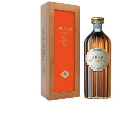 Millésime 1983 Petite Champagne brut de fût Cognac Prunier édition limitée